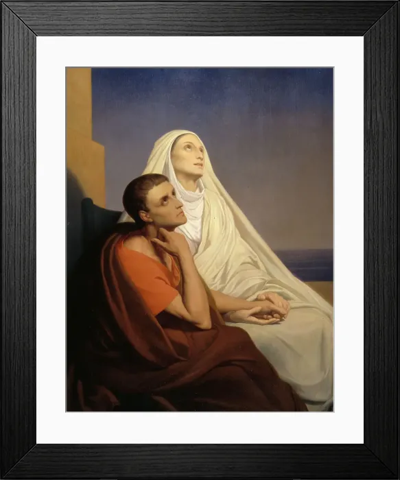 Framed Print : Saint Augustin et Sainte Monique, 19th century. Creator: Ary Scheffer Framed Print : Saint Augustin et Sainte Monique, 19th century. Creator: Ary Scheffer