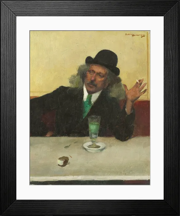 Framed Print : Au café, before 1915. Creator: Andre Devambez Framed Print : Au café, before 1915. Creator: Andre Devambez
