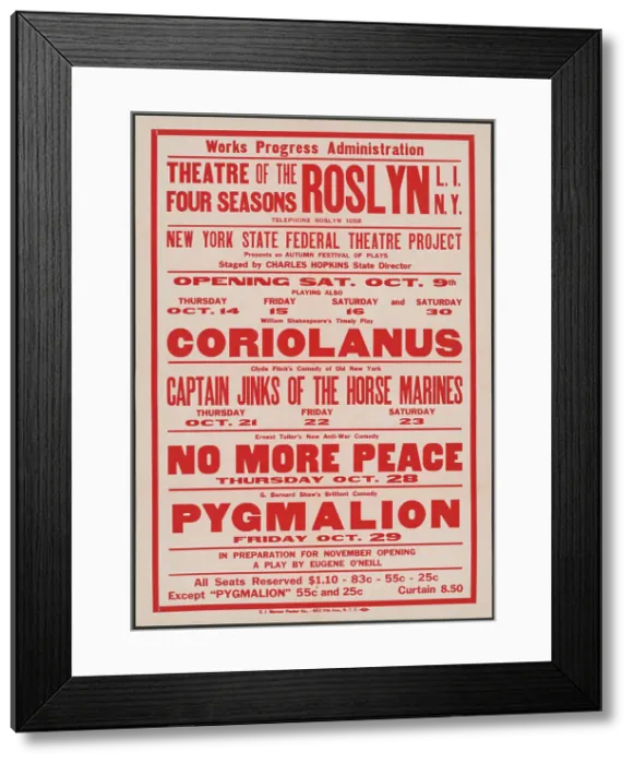 Framed Print : No More Peace, Roslyn, NY, 1937. Creator: Unknown Framed Print : No More Peace, Roslyn, NY, 1937. Creator: Unknown