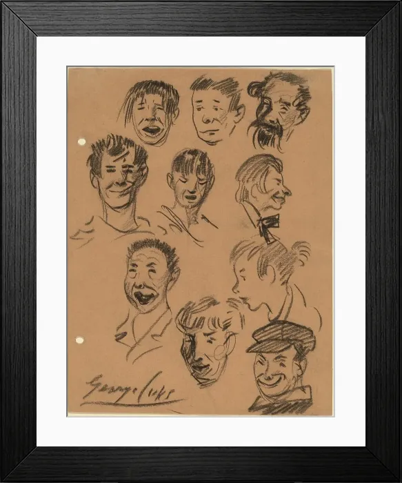 Framed Print : Ten Heads, c. 1905. Creator: George Benjamin Luks Framed Print : Ten Heads, c. 1905. Creator: George Benjamin Luks
