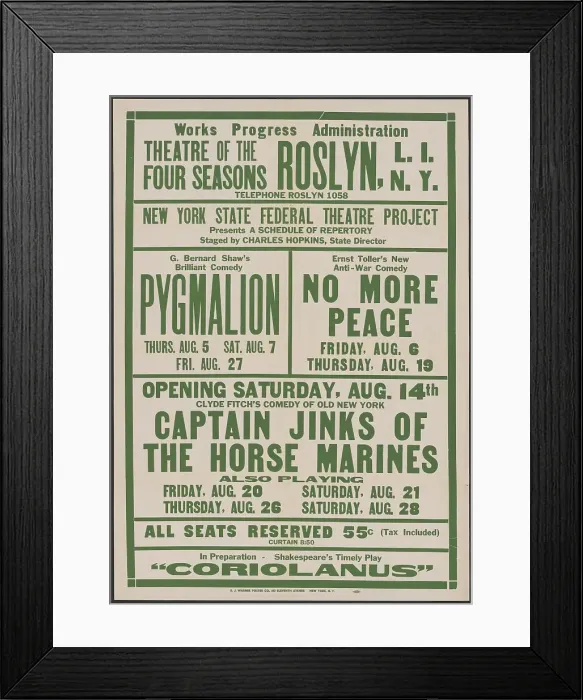 Framed Print : Pygmalion, Roslyn, NY, 1937. Creator: Unknown Framed Print : Pygmalion, Roslyn, NY, 1937. Creator: Unknown
