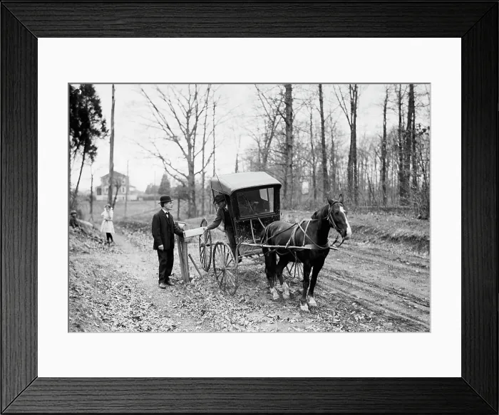 Framed Print : Post Office Department - Parcel Post. Rural Free Delivery, 1914. Creator: Harris & Ewing. Post Office Department - Parcel Post. Rural Free Delivery, 1914. Creator: Harris & Ewing Framed Print : Post Office Department - Parcel Post. Rural Free Delivery, 1914. Creator: Harris & Ewing. Post Office Department - Parcel Post. Rural Free Delivery, 1914. Creator: Harris & Ewing