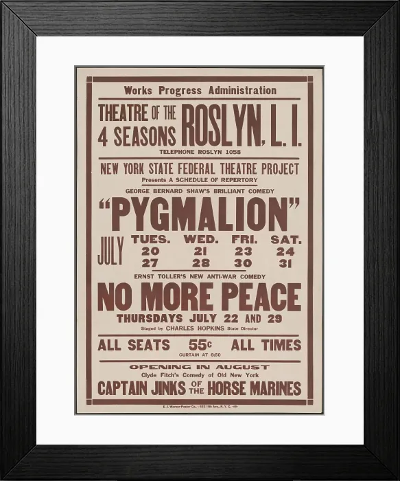 Framed Print : Pygmalion 1, Roslyn, NY, 1937. Creator: Unknown Framed Print : Pygmalion 1, Roslyn, NY, 1937. Creator: Unknown