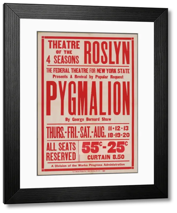 Framed Print : Pygmalion, Roslyn, NY, 1937. Creator: Unknown Framed Print : Pygmalion, Roslyn, NY, 1937. Creator: Unknown