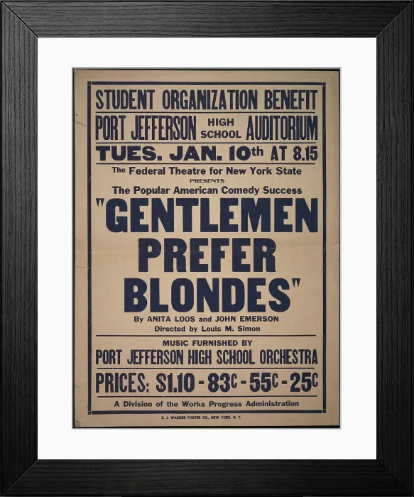 Framed Print : Gentlemen Prefer Blondes, Roslyn, NY, 1938. Creator: Unknown Framed Print : Gentlemen Prefer Blondes, Roslyn, NY, 1938. Creator: Unknown