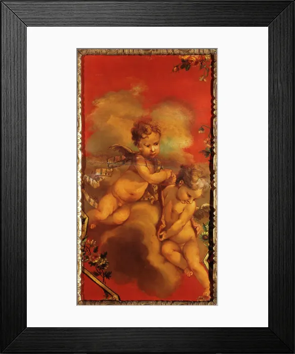 Framed Print : Deux génies, between 1740 and 1750. Creator: Unknown Framed Print : Deux génies, between 1740 and 1750. Creator: Unknown