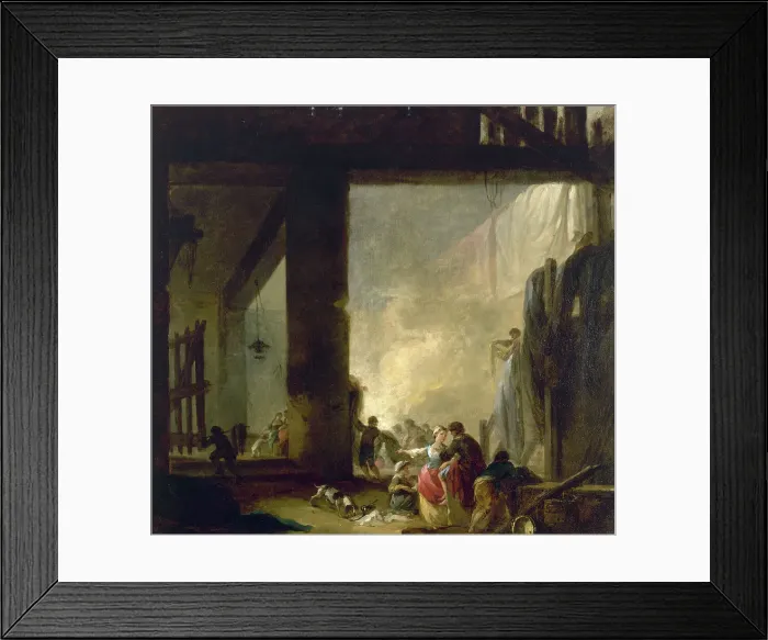 Framed Print : La Blanchisserie, between 1758 and 1759. Creator: Hubert Robert Framed Print : La Blanchisserie, between 1758 and 1759. Creator: Hubert Robert