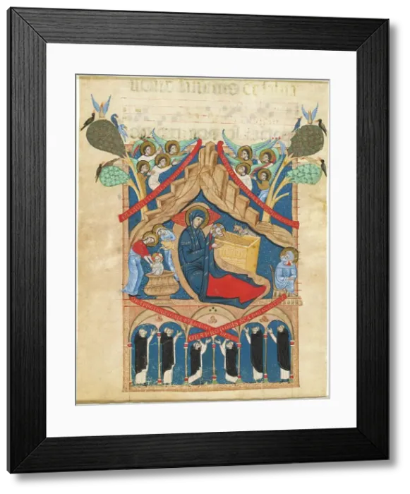 Framed Print : The Nativity with Six Dominican Monks, 1265 / 1274. Creator: Master of Imola Framed Print : The Nativity with Six Dominican Monks, 1265 / 1274. Creator: Master of Imola