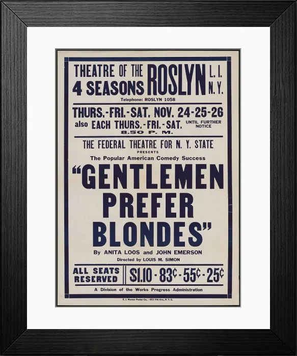 Framed Print : Gentlemen Prefer Blondes, Roslyn, NY, 1938. Creator: Unknown Framed Print : Gentlemen Prefer Blondes, Roslyn, NY, 1938. Creator: Unknown