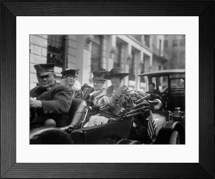 Framed Print : Jeannette Rankin, (right), 1917. Creator: Harris & Ewing. Jeannette Rankin, (right), 1917. Creator: Harris & Ewing Framed Print : Jeannette Rankin, (right), 1917. Creator: Harris & Ewing. Jeannette Rankin, (right), 1917. Creator: Harris & Ewing