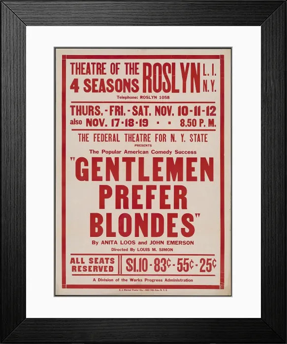 Framed Print : Gentlemen Prefer Blondes, Roslyn, NY, 1938. Creator: Unknown Framed Print : Gentlemen Prefer Blondes, Roslyn, NY, 1938. Creator: Unknown