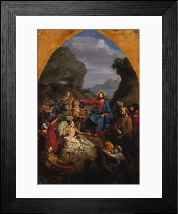 Framed Print : Esquisse pour Notre-Dame de Paris : Jésus-Christ guérissant les malades, between 1828 and 1835. Creator: Jean-Pierre Granger Framed Print : Esquisse pour Notre-Dame de Paris : Jésus-Christ guérissant les malades, between 1828 and 1835. Creator: Jean-Pierre Granger