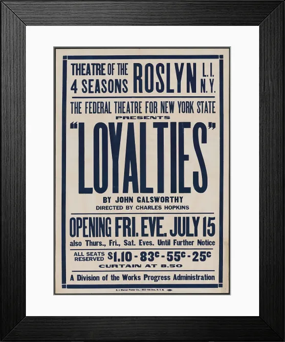 Framed Print : Loyalties, Roslyn, NY, 1938. Creator: Unknown Framed Print : Loyalties, Roslyn, NY, 1938. Creator: Unknown