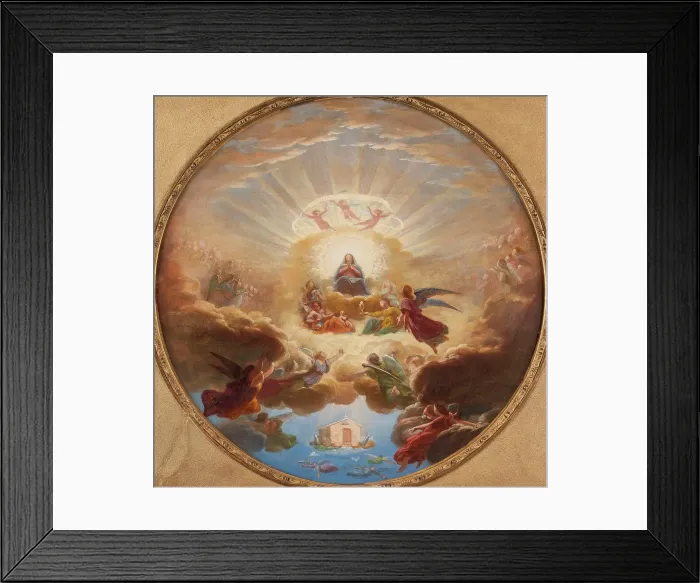 Framed Print : La Translation de la Sainte Maison par les anges, between 1828 and 1837. Creator: Pierre Claude François Delorme Framed Print : La Translation de la Sainte Maison par les anges, between 1828 and 1837. Creator: Pierre Claude François Delorme