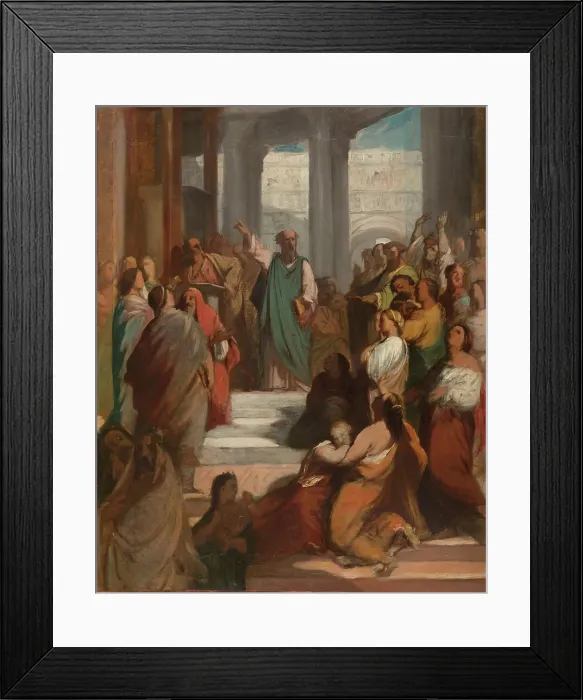 Framed Print : Esquisse pour l'église Saint-Jacques-Saint-Christophe de la Villette : Saint Paul à... c.1843-1851. Creator: Jean-François Brémond Framed Print : Esquisse pour l'église Saint-Jacques-Saint-Christophe de la Villette : Saint Paul à... c.1843-1851. Creator: Jean-François Brémond