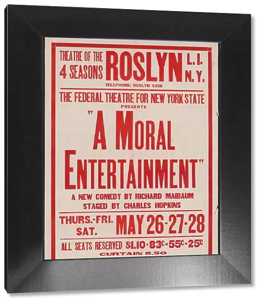 A Moral Entertainment, Roslyn, NY, 1938. Creator: Unknown