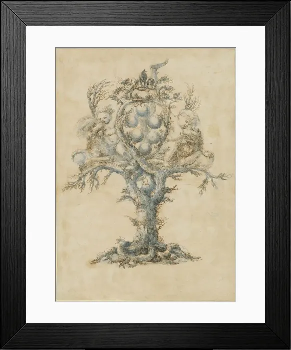 Framed Print : A Wine Decanter with Lions and Putti, 1650 / 1670. Creator: Master of the Medici Banquet Decanters Framed Print : A Wine Decanter with Lions and Putti, 1650 / 1670. Creator: Master of the Medici Banquet Decanters