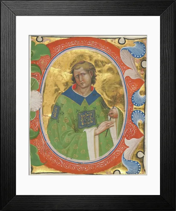 Framed Print : Saint Lawrence, 1440 / 1450. Creator: Master of the Murano Gradual Framed Print : Saint Lawrence, 1440 / 1450. Creator: Master of the Murano Gradual