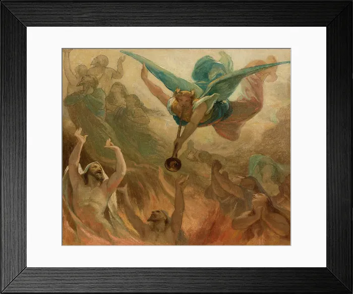 Framed Print : Esquisse pour l'église Saint-Gervais : La Vierge intercédant près de Jésus pour les... c.1869-1871. Creator: Armand Felix Marie Jobbe-Duval Framed Print : Esquisse pour l'église Saint-Gervais : La Vierge intercédant près de Jésus pour les... c.1869-1871. Creator: Armand Felix Marie Jobbe-Duval