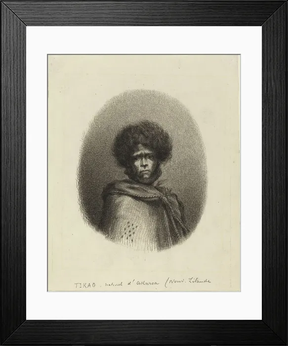 Framed Print : Tikao, naturel d'Akaroa. Creator: Charles Meryon Framed Print : Tikao, naturel d'Akaroa. Creator: Charles Meryon