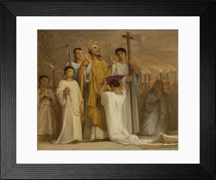 Framed Print : Esquisse pour l'église Saint-Gervais : La Vierge intercédant près de Jésus pour les... c.1869-1871. Creator: Armand Felix Marie Jobbe-Duval Framed Print : Esquisse pour l'église Saint-Gervais : La Vierge intercédant près de Jésus pour les... c.1869-1871. Creator: Armand Felix Marie Jobbe-Duval