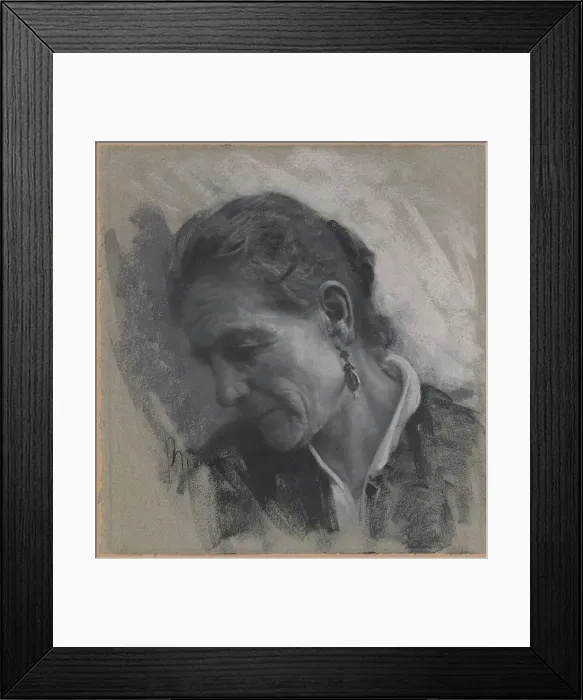 Framed Print : Luisa Carmignani, the Artist's Mother-in-Law, c. 1881. Creator: Francesco Paolo Michetti Framed Print : Luisa Carmignani, the Artist's Mother-in-Law, c. 1881. Creator: Francesco Paolo Michetti