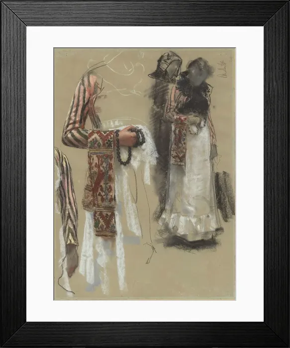 Framed Print : Southern Italian Woman Dressed for Church, 1885 / 1888. Creator: Francesco Paolo Michetti Framed Print : Southern Italian Woman Dressed for Church, 1885 / 1888. Creator: Francesco Paolo Michetti
