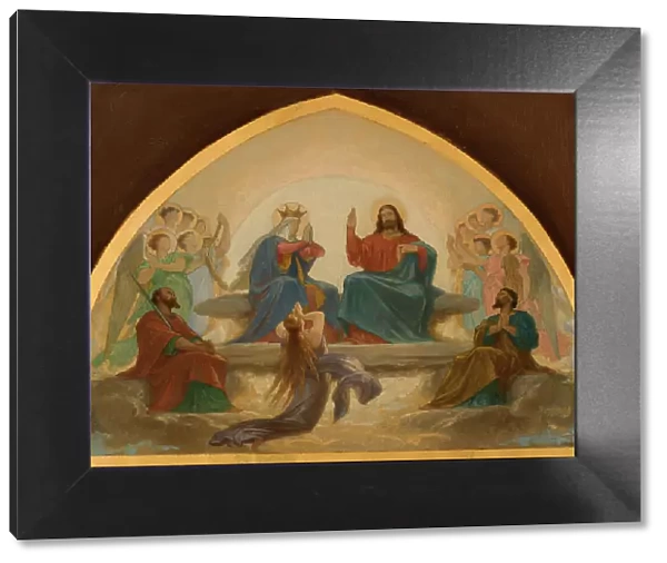 Esquisse pour l'église Saint-Gervais : La Vierge intercédant près de Jésus pour les... c.1869-1871. Creator: Armand Felix Marie Jobbe-Duval