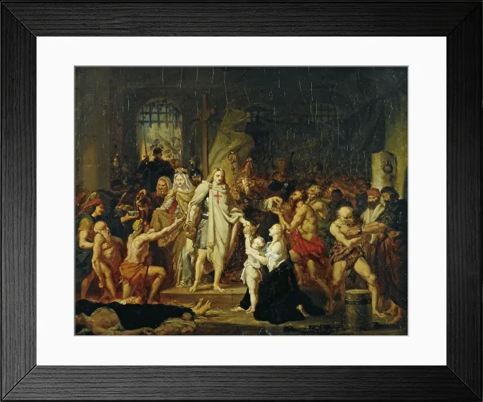 Framed Print : Saint Louis à Damiette, c.1819. Creator: Pierre Nolasque Bergeret Framed Print : Saint Louis à Damiette, c.1819. Creator: Pierre Nolasque Bergeret