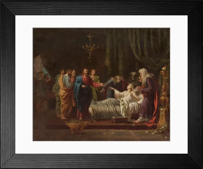 Framed Print : Sketch of the church of Saint-Nicolas-du-Chardonnet : the Raising of Jairus daughter, c.1819. Creator: Jean Vignaud Framed Print : Sketch of the church of Saint-Nicolas-du-Chardonnet : the Raising of Jairus daughter, c.1819. Creator: Jean Vignaud