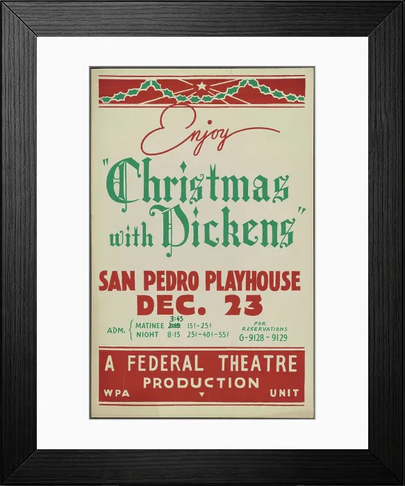 Framed Print : Christmas with Dickens, San Antonio, 1936. Creator: Unknown Framed Print : Christmas with Dickens, San Antonio, 1936. Creator: Unknown