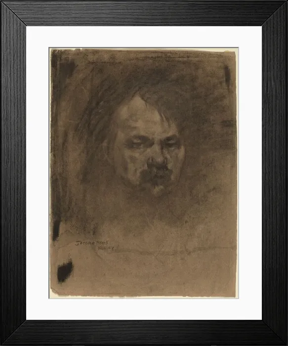 Framed Print : Self-Portrait, 1906. Creator: Jerome Myers Framed Print : Self-Portrait, 1906. Creator: Jerome Myers