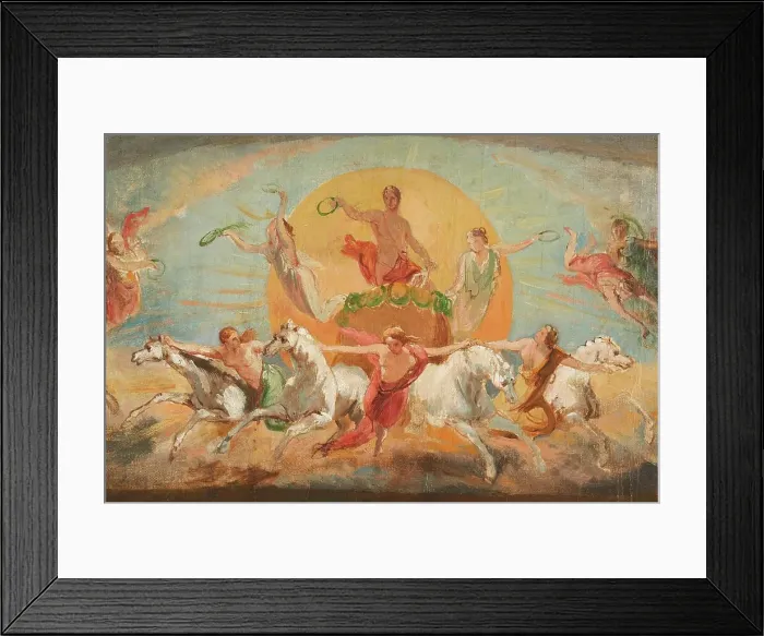 Framed Print : Le char d'Apollon - esquisse pour l'ancien hôtel de Ville, c.1851. Creator: Léon Cogniet Framed Print : Le char d'Apollon - esquisse pour l'ancien hôtel de Ville, c.1851. Creator: Léon Cogniet