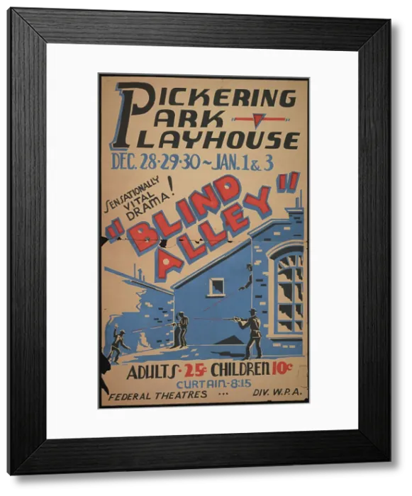 Framed Print : Blind Alley, San Bernardino, 1936. Creator: Unknown Framed Print : Blind Alley, San Bernardino, 1936. Creator: Unknown