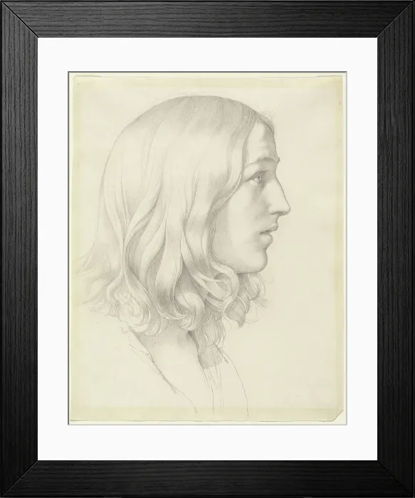 Framed Print : Head of a Young Man, c. 1818. Creator: Gustav Heinrich Nacke Framed Print : Head of a Young Man, c. 1818. Creator: Gustav Heinrich Nacke