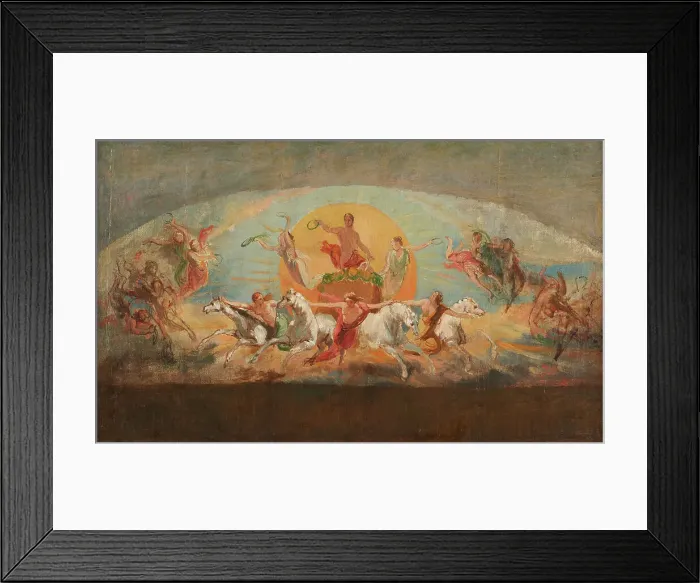 Framed Print : Le char d'Apollon - esquisse pour l'ancien hôtel de Ville, c.1851. Creator: Léon Cogniet Framed Print : Le char d'Apollon - esquisse pour l'ancien hôtel de Ville, c.1851. Creator: Léon Cogniet