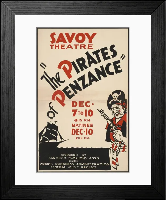 Framed Print : The Pirates of Penzance, San Diego, [193-]. Creator: Unknown