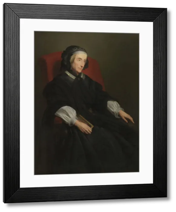 Framed Print : Portrait de la Reine Marie-Amélie en deuil, c.1857. Creator: Workshop of Ary Scheffer Framed Print : Portrait de la Reine Marie-Amélie en deuil, c.1857. Creator: Workshop of Ary Scheffer