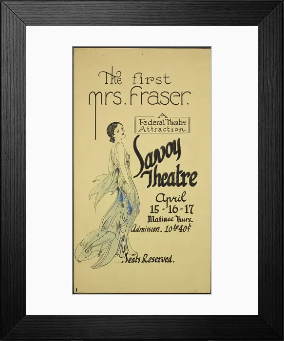 Framed Print : The First Mrs. Fraser, San Diego, 1936. Creator: Unknown Framed Print : The First Mrs. Fraser, San Diego, 1936. Creator: Unknown