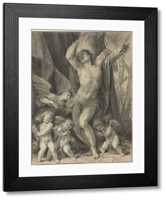 Framed Print : The Martyrdom of Saint Sebastian, c. 1620. Creator: Aegidius Sadeler II Framed Print : The Martyrdom of Saint Sebastian, c. 1620. Creator: Aegidius Sadeler II
