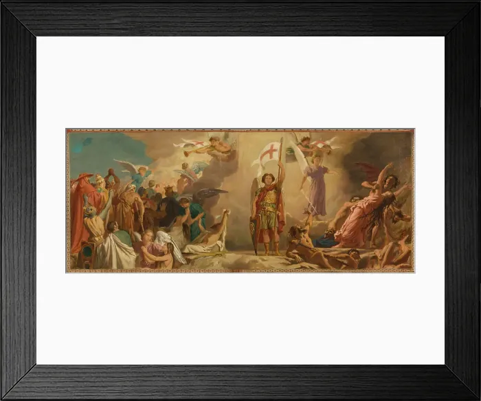 Framed Print : Esquisse pour l'église de Saint-Germain-des-Prés : Le Jugement Dernier, c.1872. Creator: Alexandre Jean Baptiste Hesse Framed Print : Esquisse pour l'église de Saint-Germain-des-Prés : Le Jugement Dernier, c.1872. Creator: Alexandre Jean Baptiste Hesse