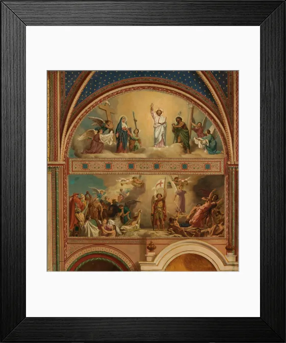 Framed Print : Esquisse pour l'église de Saint-Germain-des-Prés : Le Jugement Dernier, c.1872. Creator: Alexandre Jean Baptiste Hesse Framed Print : Esquisse pour l'église de Saint-Germain-des-Prés : Le Jugement Dernier, c.1872. Creator: Alexandre Jean Baptiste Hesse