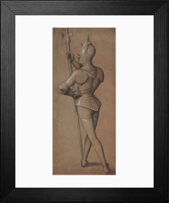 Framed Print : Knight in Armor, Holding a Halberd, c. 1500. Creator: Unknown Framed Print : Knight in Armor, Holding a Halberd, c. 1500. Creator: Unknown