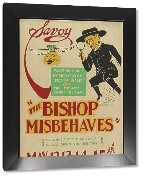 The Bishop Misbehaves, San Diego, 1938. Creator: Unknown