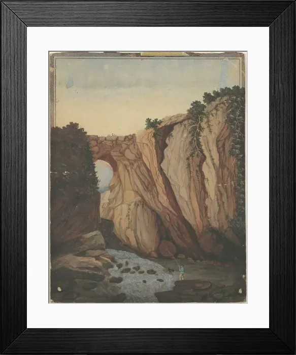 Framed Print : Natural Bridge, Virginia, 19th century. Creator: Unknown Framed Print : Natural Bridge, Virginia, 19th century. Creator: Unknown