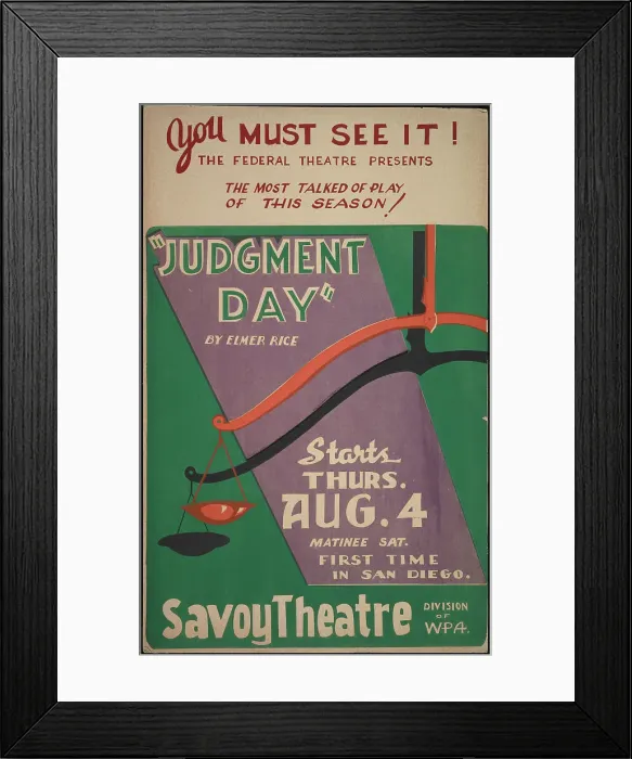 Framed Print : Judgment Day, San Diego, 1938. Creator: Unknown Framed Print : Judgment Day, San Diego, 1938. Creator: Unknown