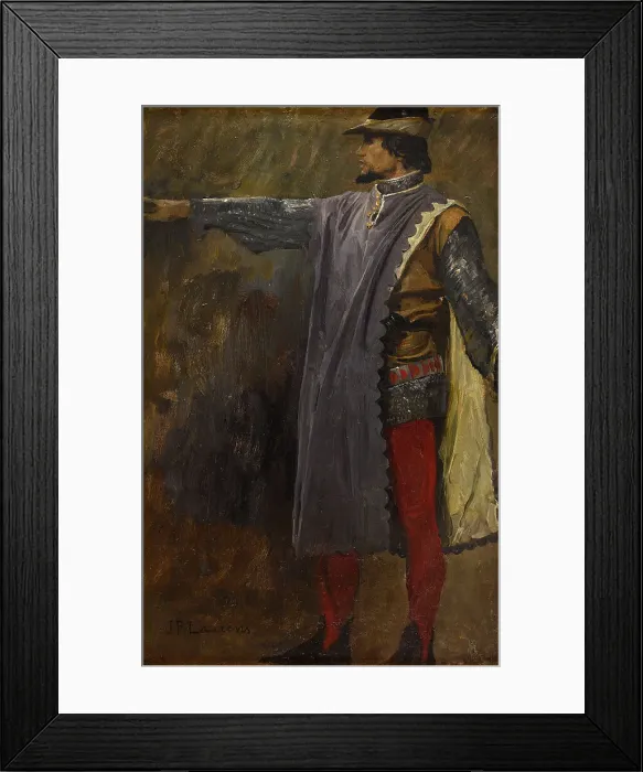 Framed Print : Esquisse de détail pour l'Hôtel de Ville de Paris : Etienne Marcel protège le Dauphin, c.1889. Creator: Jean-Paul Laurens Framed Print : Esquisse de détail pour l'Hôtel de Ville de Paris : Etienne Marcel protège le Dauphin, c.1889. Creator: Jean-Paul Laurens
