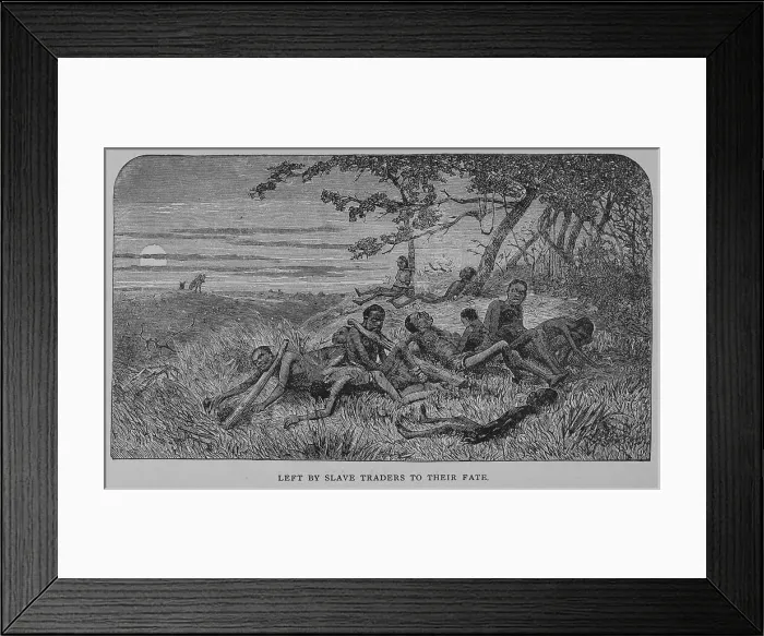 Framed Print : Left by slave traders to their fate, 1902. Creator: Unknown Framed Print : Left by slave traders to their fate, 1902. Creator: Unknown