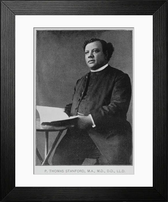 Framed Print : P. Thomas Stanford, M.A. M.D. D.D. LL.D. 1897. Creator: Unknown Framed Print : P. Thomas Stanford, M.A. M.D. D.D. LL.D. 1897. Creator: Unknown