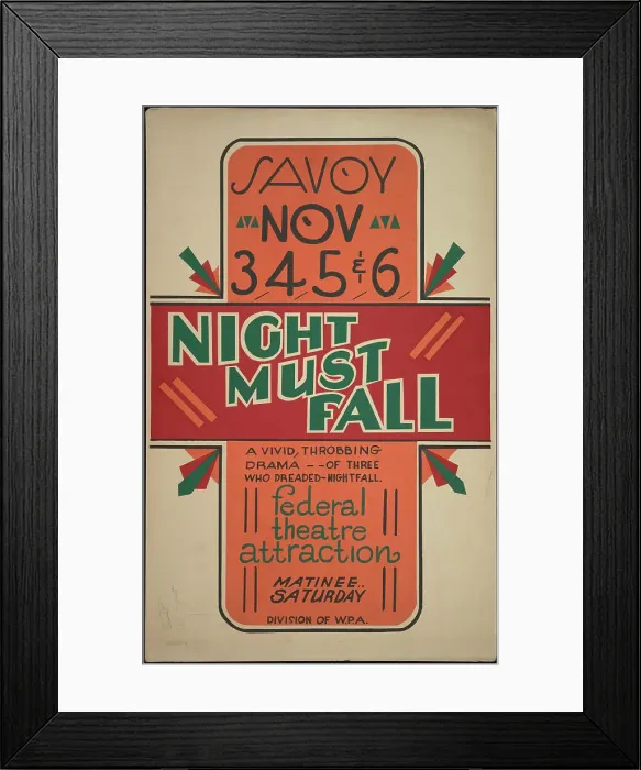 Framed Print : Night Must Fall, San Diego, 1938. Creator: Unknown Framed Print : Night Must Fall, San Diego, 1938. Creator: Unknown